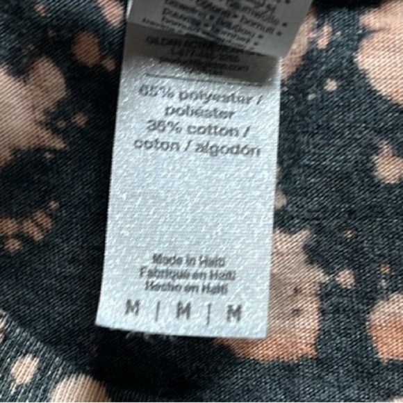 NWOT Iced Coffee Smile Face Tee Shirt Gray Acid Washed Size M - Picture 5 of 5